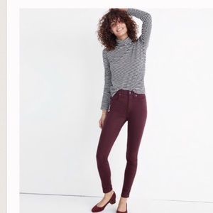 Madewell Plum High Waist Skinny Jeans